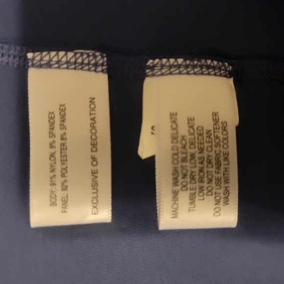 Annika Womens Blue Patterned Sleeveless Golf Top. Quarter Zip. Size L - Picture 5 of 5